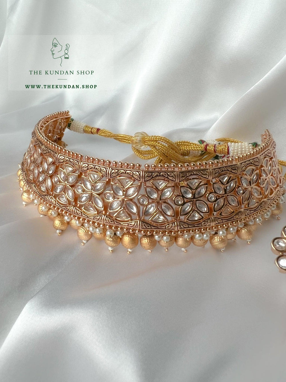Dynasty Choker in Gold Necklace Sets THE KUNDAN SHOP 