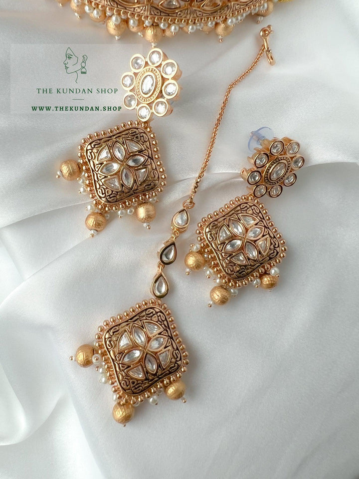 Dynasty Choker in Gold Necklace Sets THE KUNDAN SHOP 