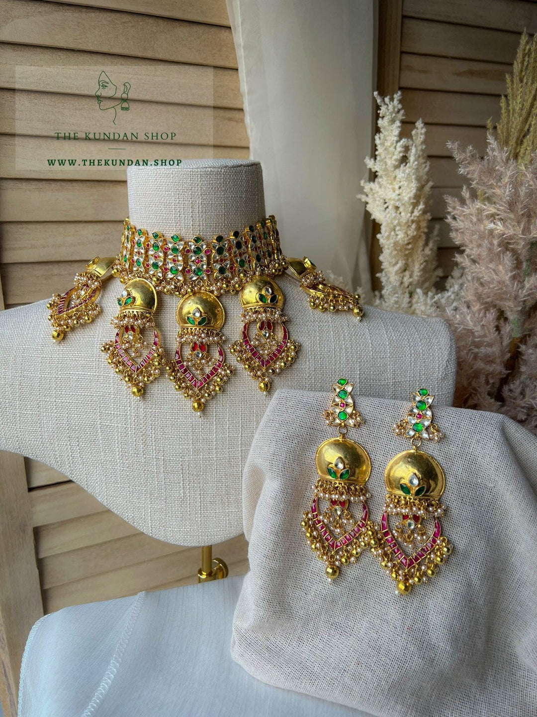 Spiritual Kundan in Gold Necklace Sets THE KUNDAN SHOP 