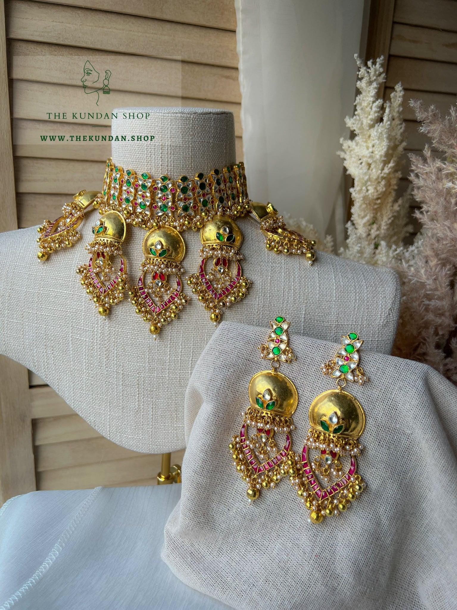 Spiritual Kundan in Gold Necklace Sets THE KUNDAN SHOP 