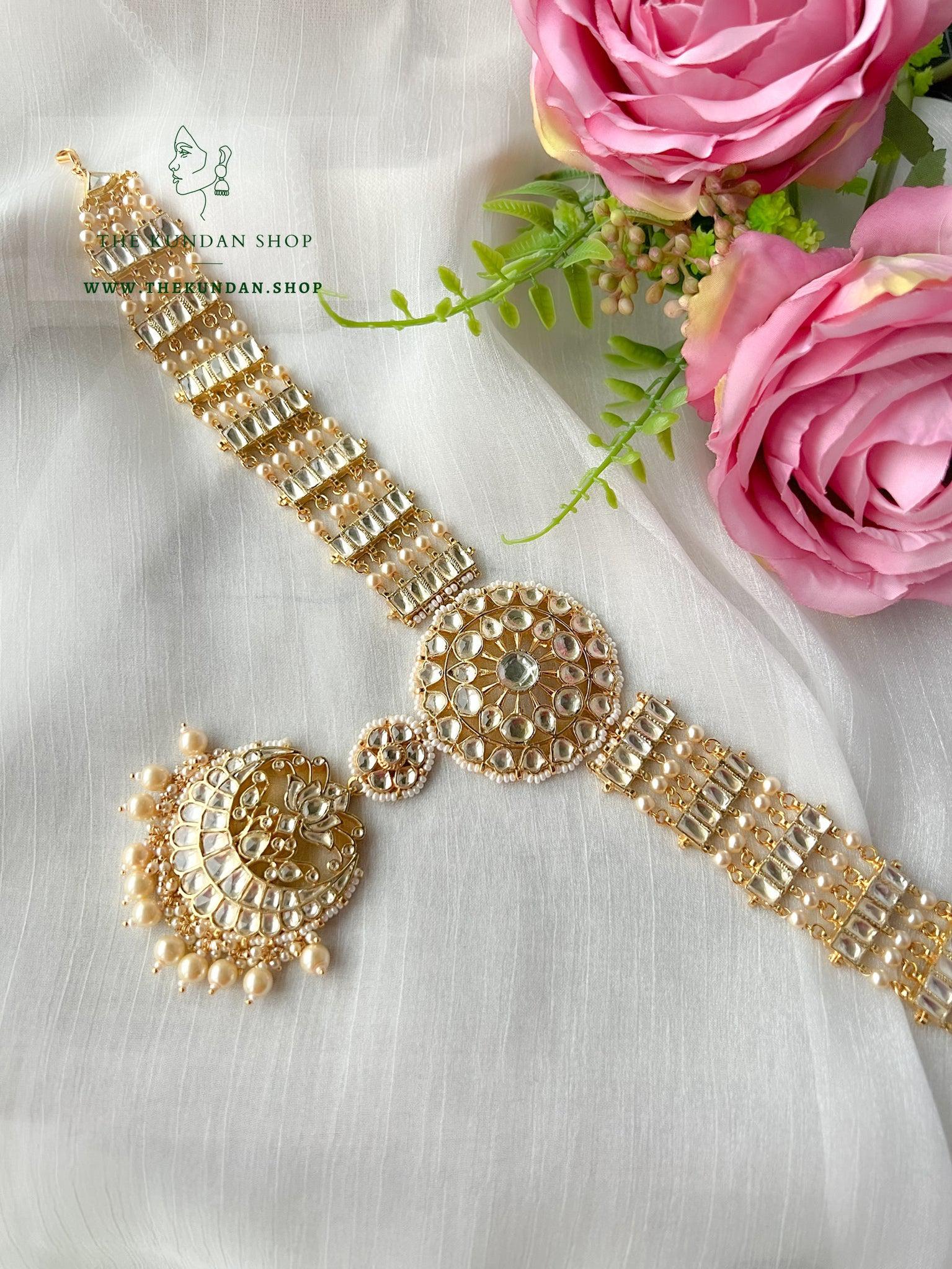 Glimmer // Bridal Headband Mathapathi THE KUNDAN SHOP 
