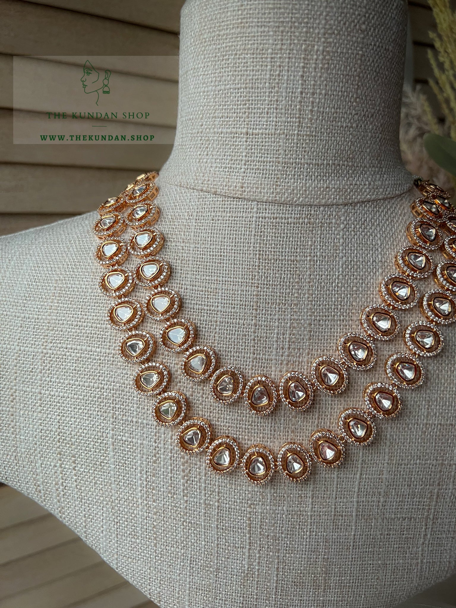 The Double Kundan Halo Necklace Sets THE KUNDAN SHOP 
