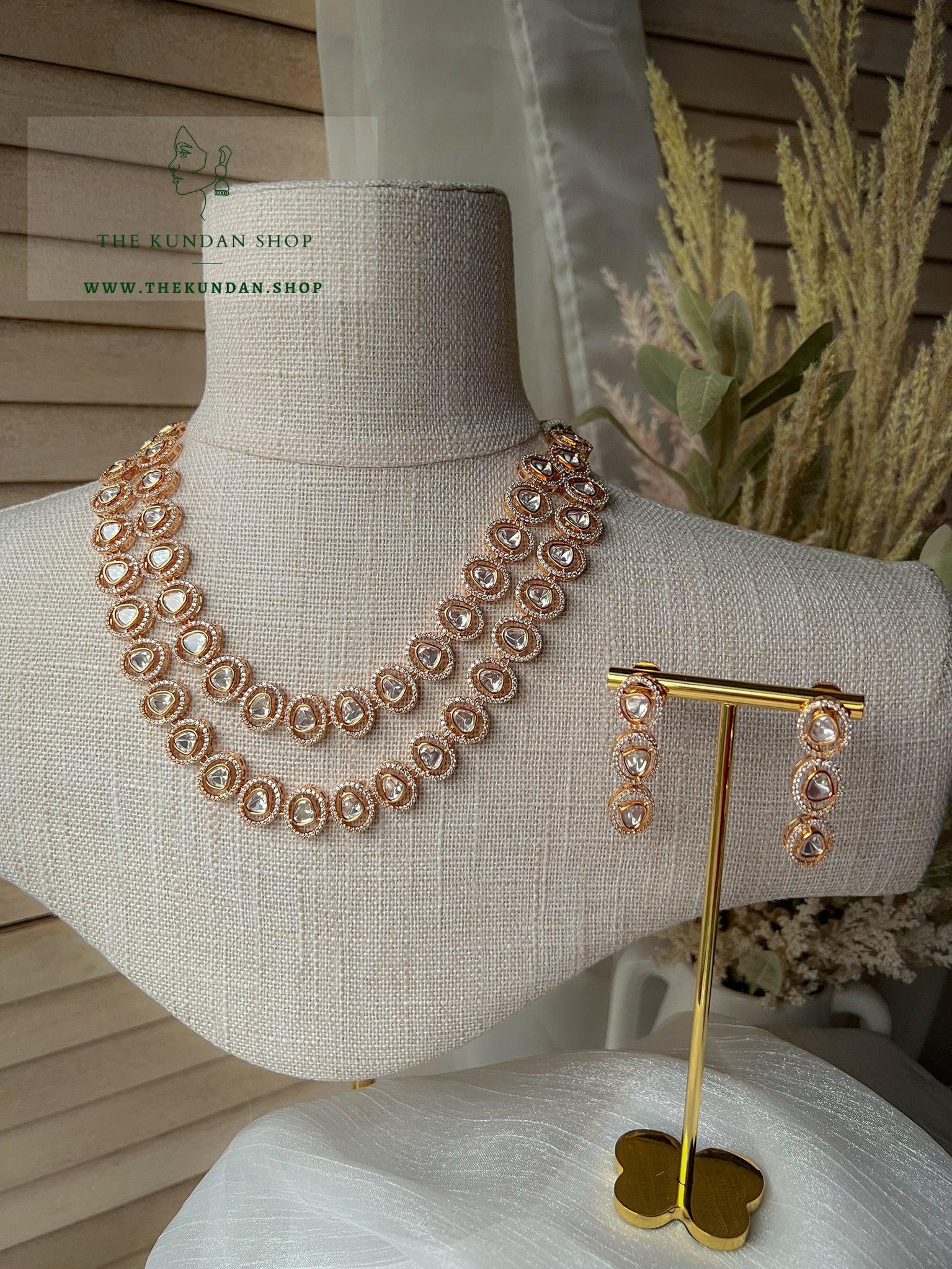 The Double Kundan Halo Necklace Sets THE KUNDAN SHOP 
