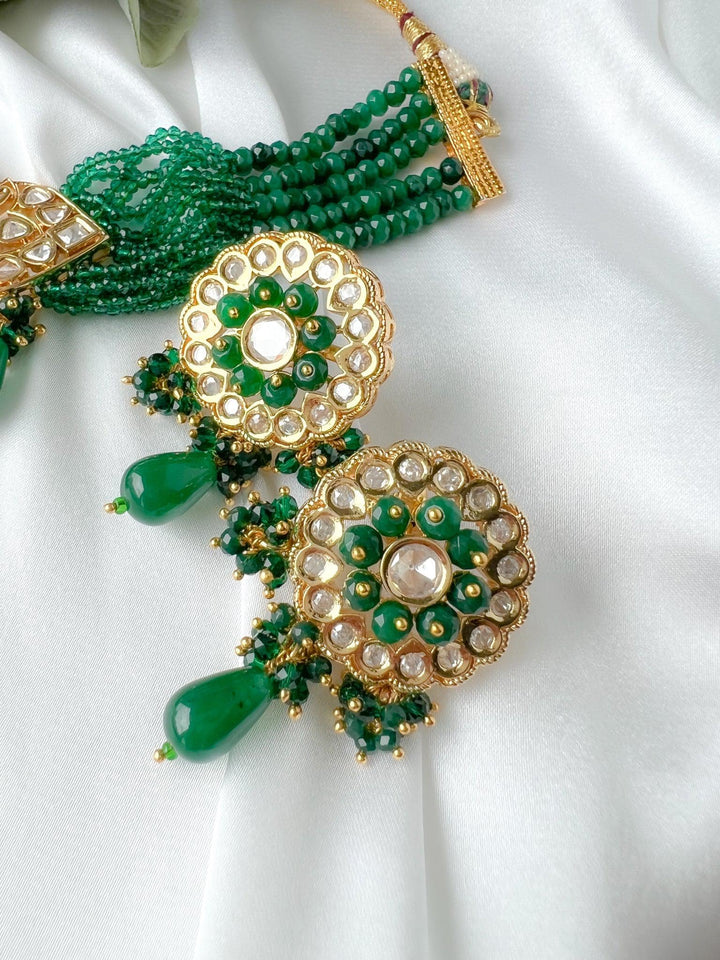 Satisfy in Green & Kundan Necklace Sets THE KUNDAN SHOP 