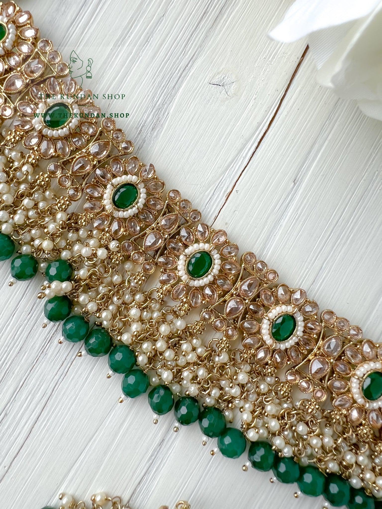 Rebel in Green Necklace Sets THE KUNDAN SHOP 