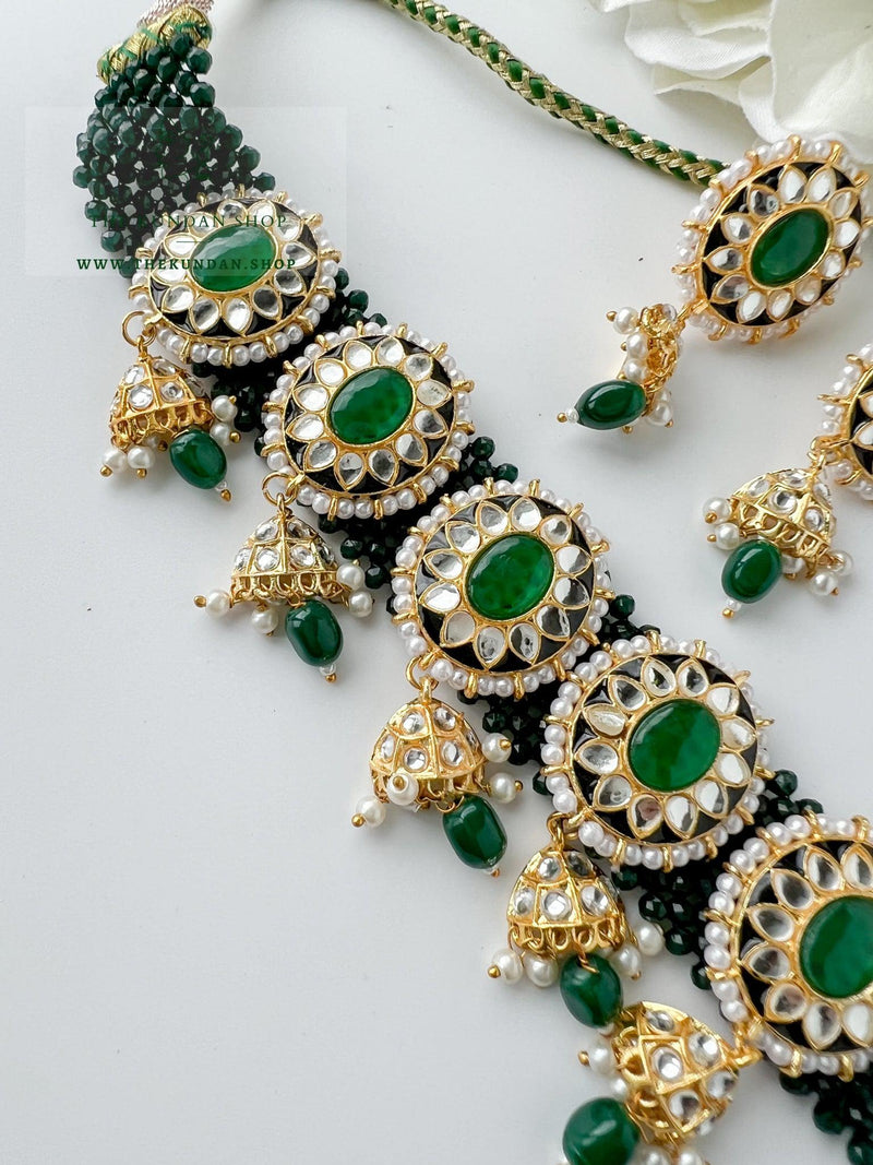 Fresh Start in Green Necklace Sets THE KUNDAN SHOP 