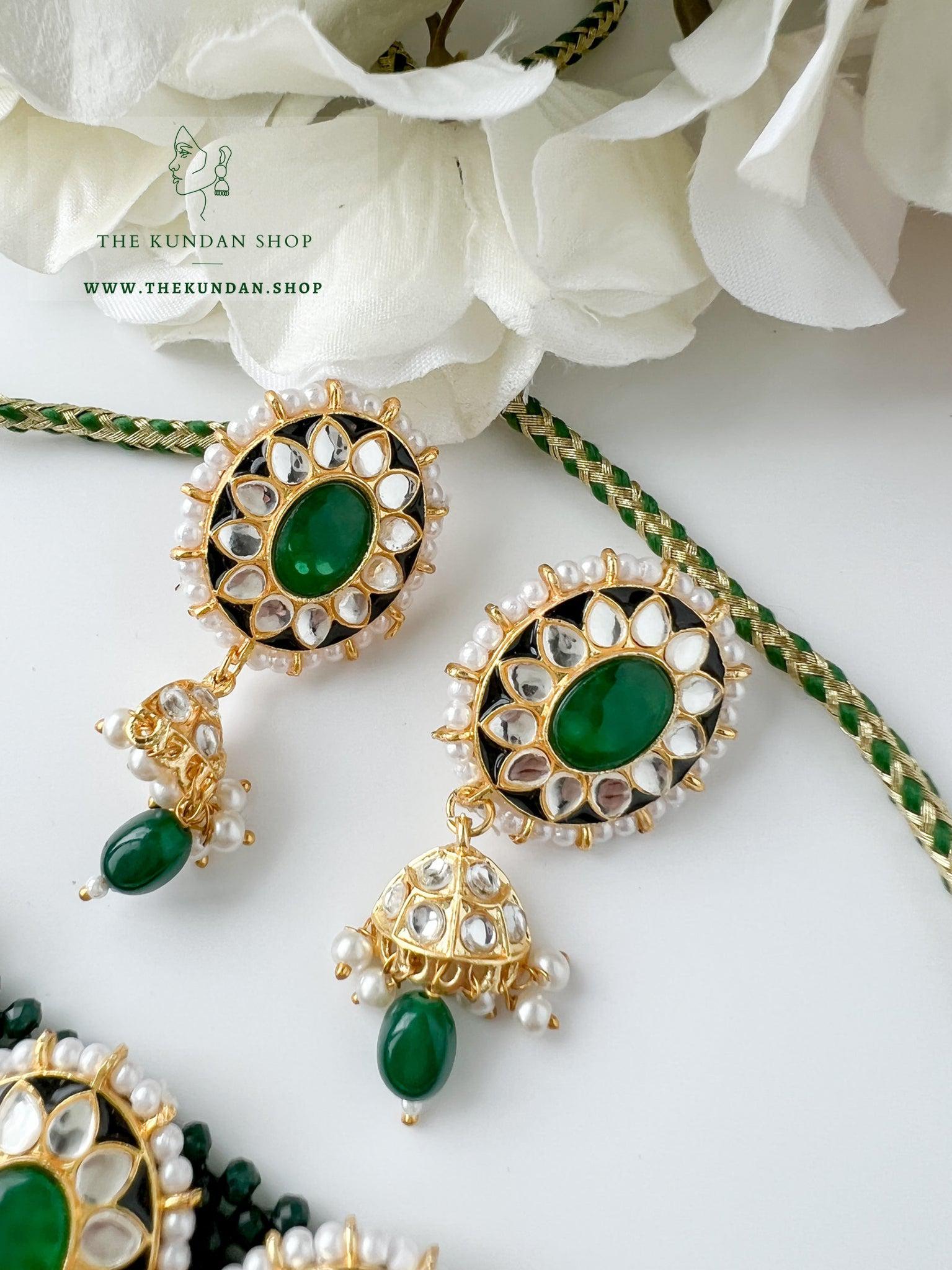 Fresh Start in Green Necklace Sets THE KUNDAN SHOP 