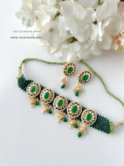 Fresh Start in Green Necklace Sets THE KUNDAN SHOP 