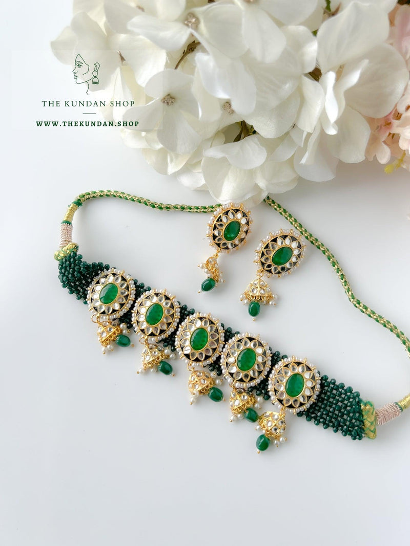 Fresh Start in Green Necklace Sets THE KUNDAN SHOP 