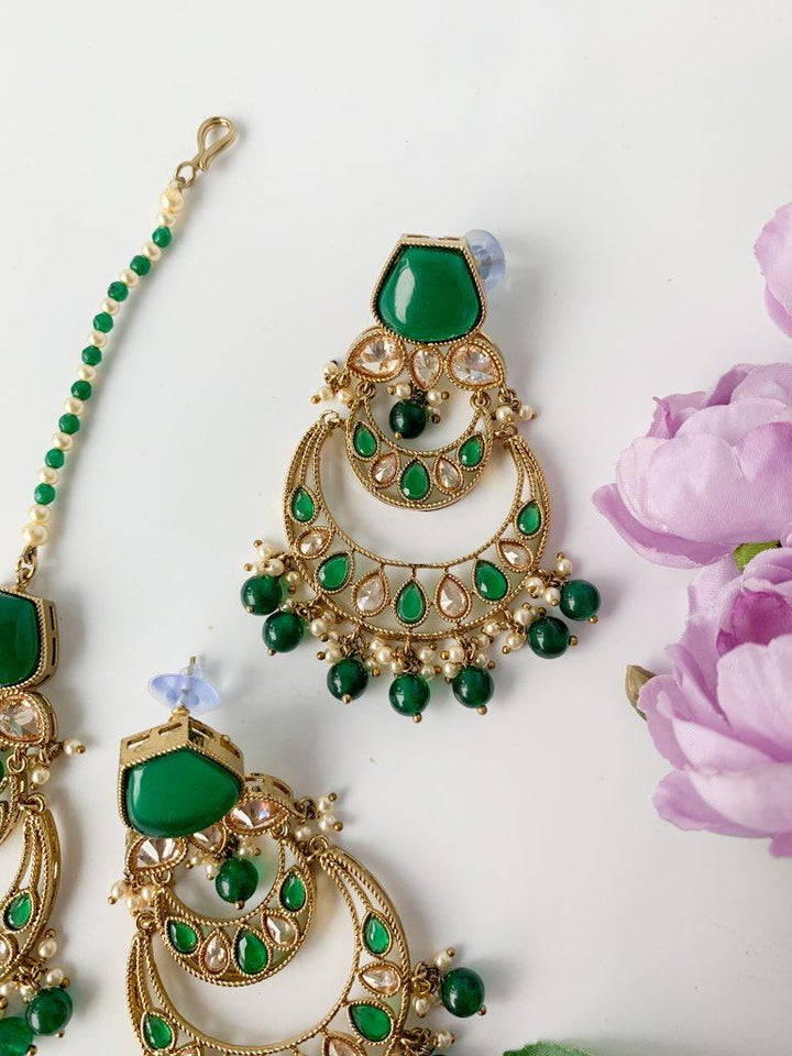 Dependant in Green Jewelry Sets THE KUNDAN SHOP 