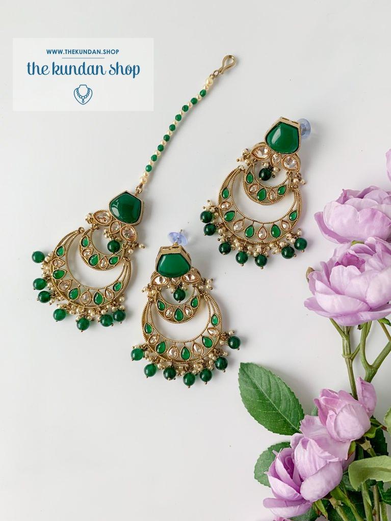Dependant in Green Jewelry Sets THE KUNDAN SHOP 