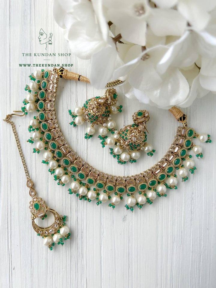 Good Intentions in Green Necklace Sets THE KUNDAN SHOP 