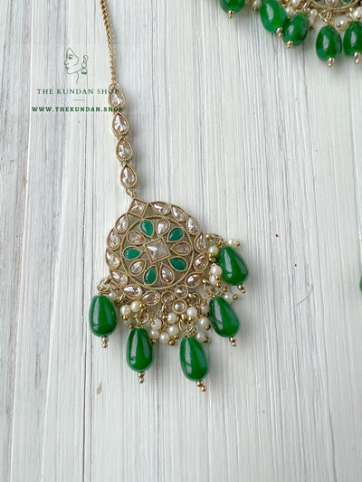 Sundown in Green Necklace Sets THE KUNDAN SHOP 