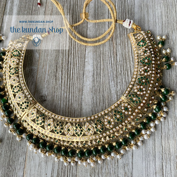 Sangeet Night - Green, Necklace Sets - THE KUNDAN SHOP