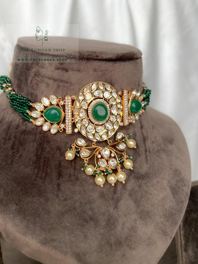 Idyllic Kundan in Green Necklace Sets THE KUNDAN SHOP 