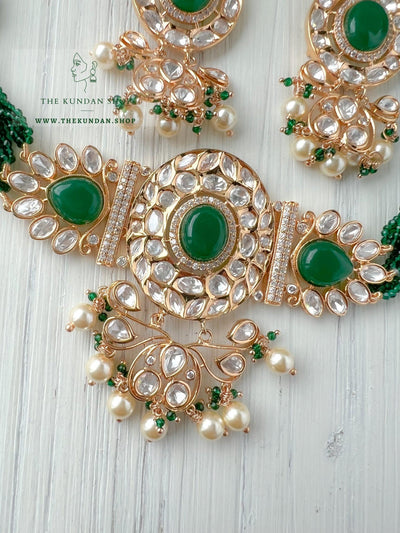 Idyllic Kundan in Green Necklace Sets THE KUNDAN SHOP 