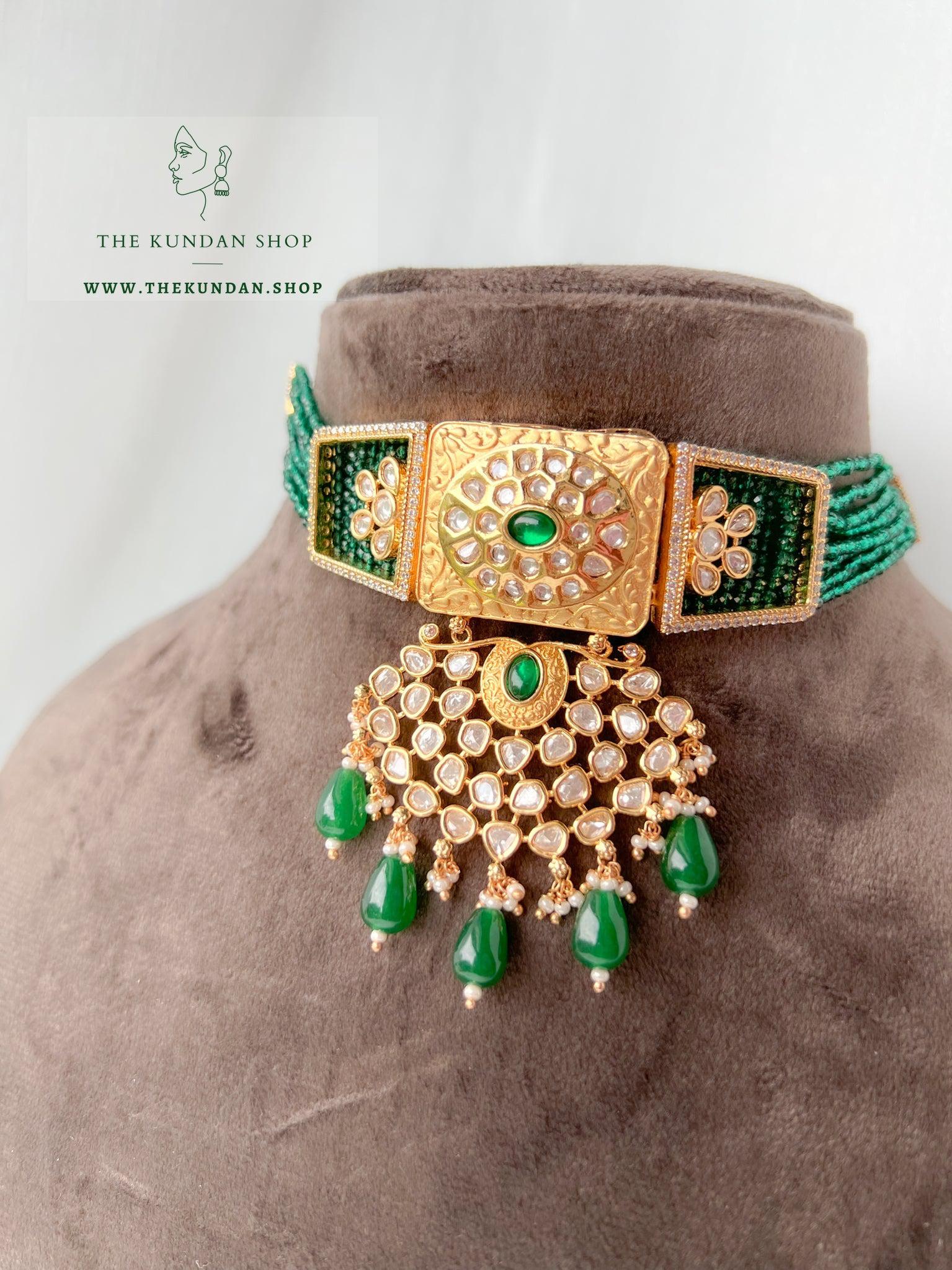 Dearest in Green Necklace Sets THE KUNDAN SHOP 