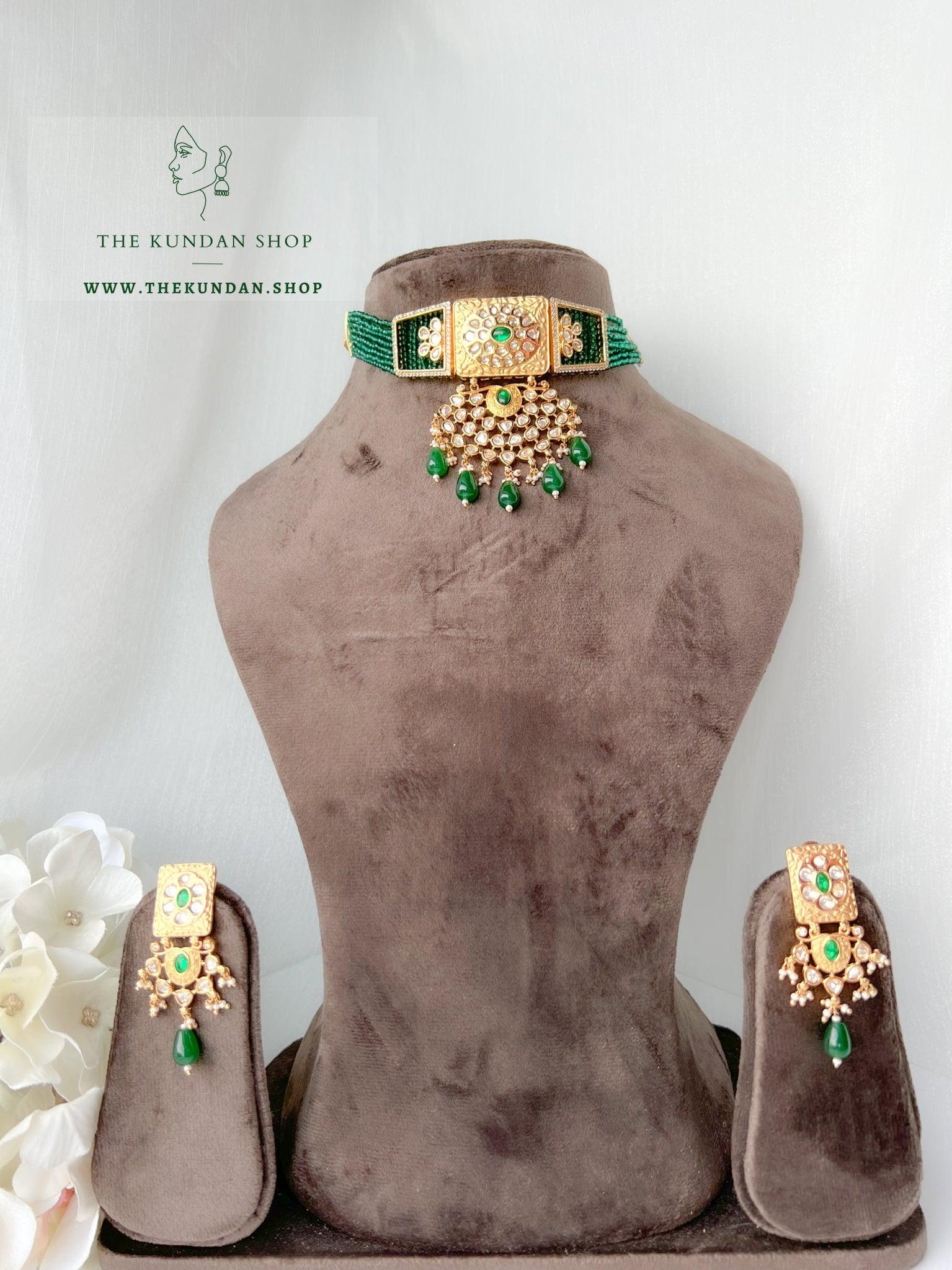 Dearest in Green Necklace Sets THE KUNDAN SHOP 