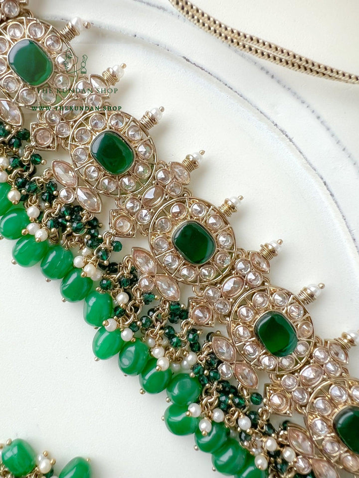 Temptation in Green Necklace Sets THE KUNDAN SHOP 