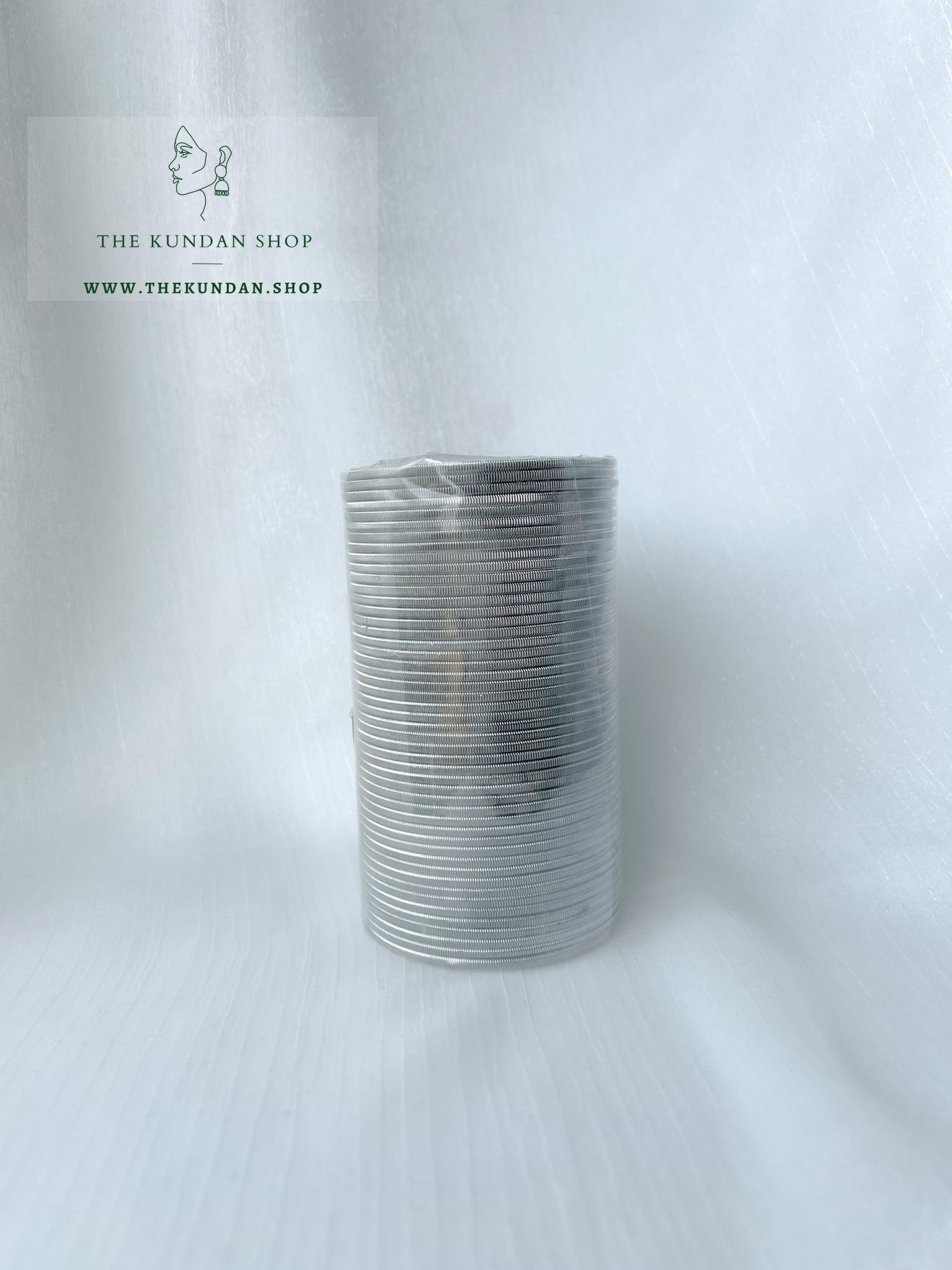 Sheen Bangle Stack - Classic Grey Bangles THE KUNDAN SHOP 