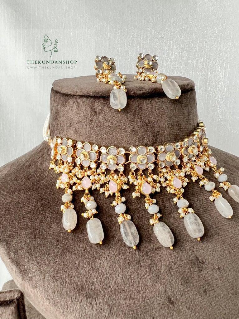 Vanity in Grey Necklace Sets THE KUNDAN SHOP 