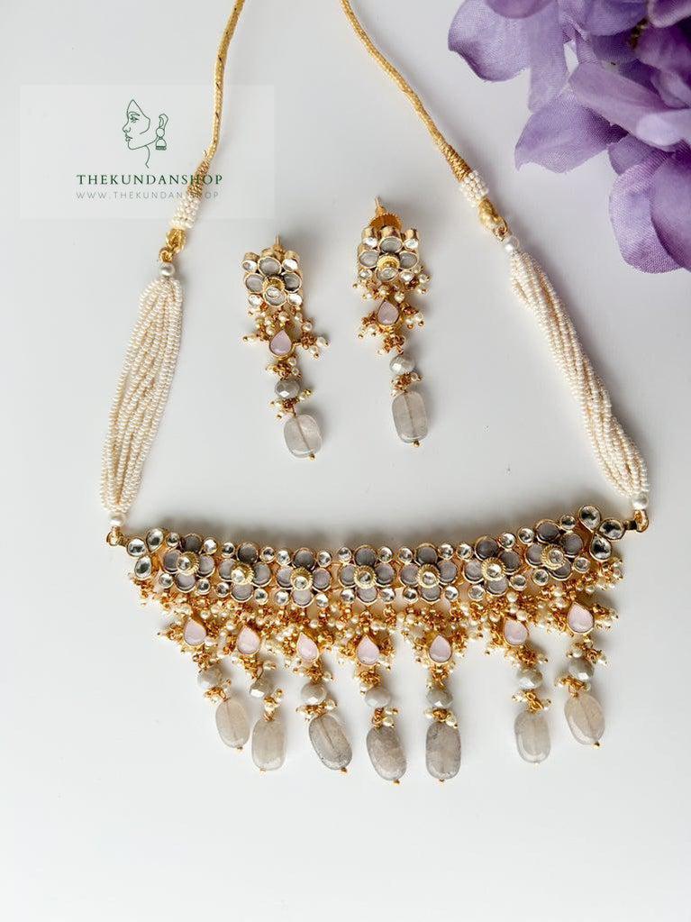 Vanity in Grey Necklace Sets THE KUNDAN SHOP 