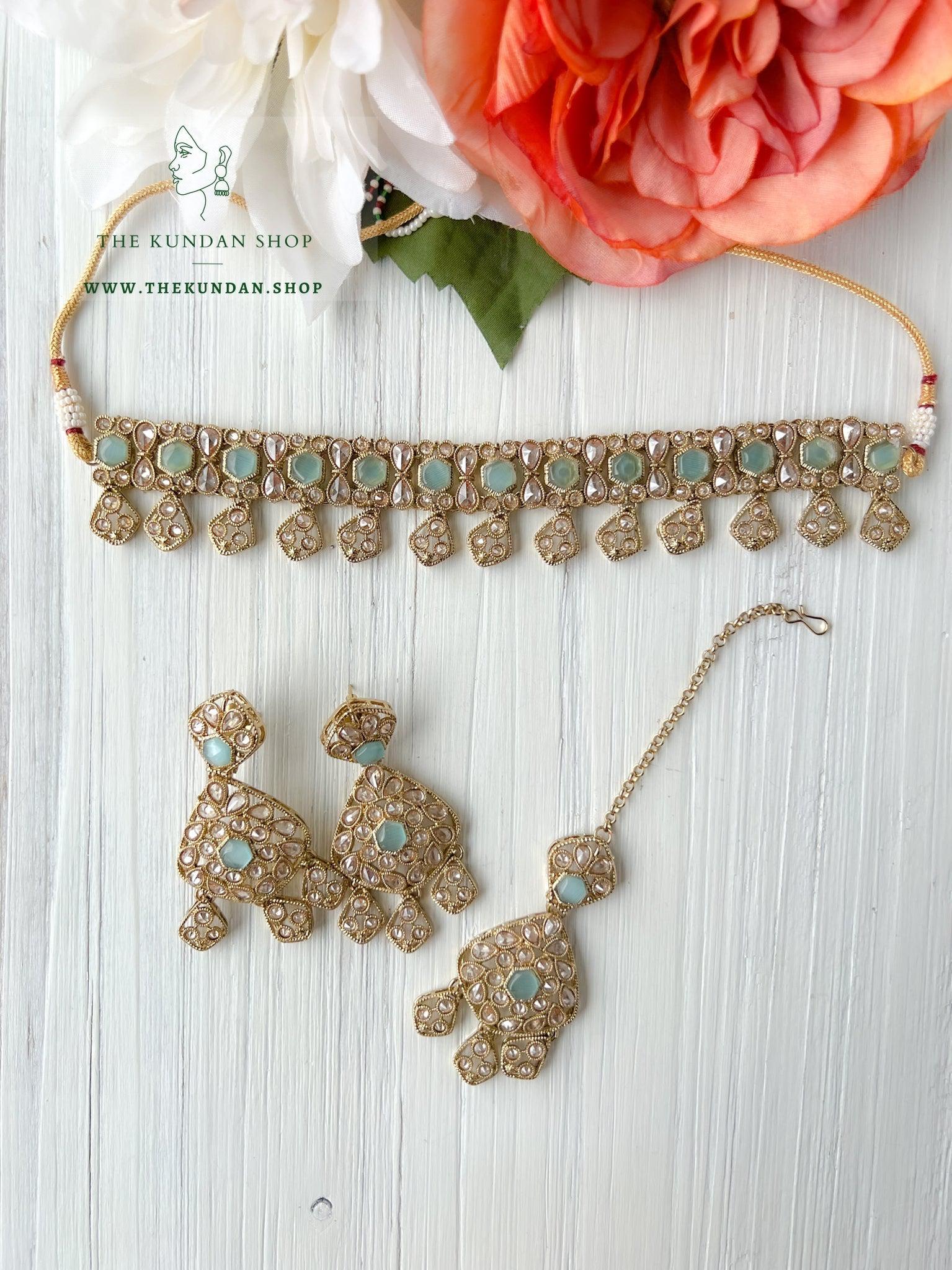 Curious in Mint Necklace Sets THE KUNDAN SHOP 
