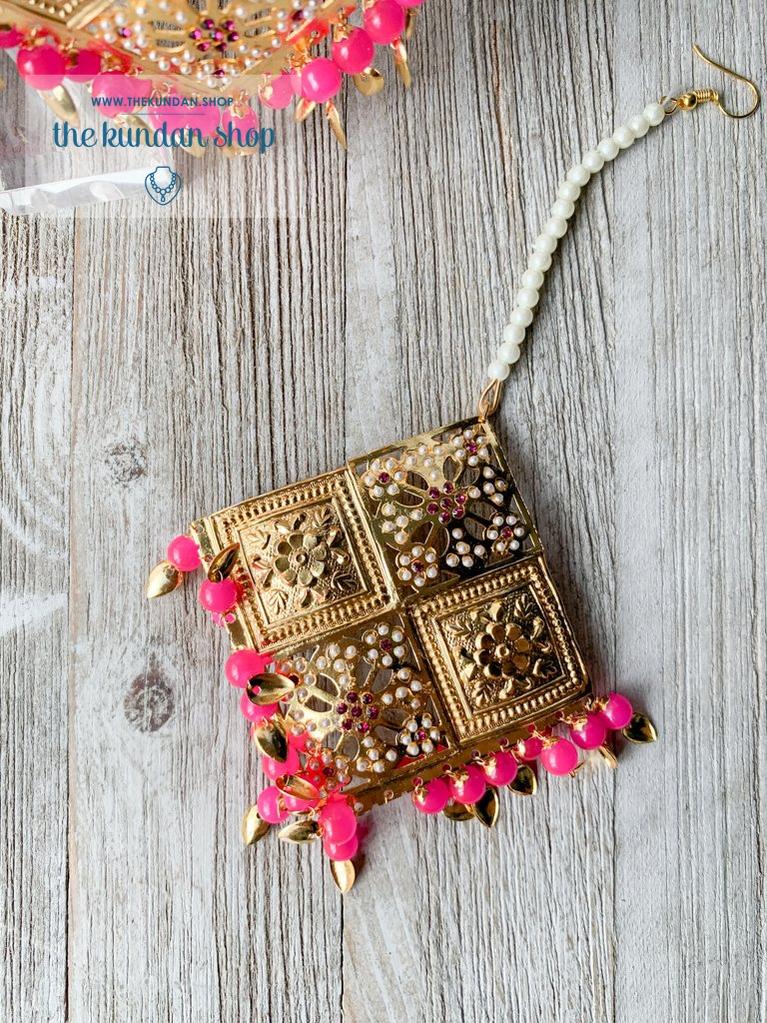 Giddha Night in Hot Pink Necklace Sets THE KUNDAN SHOP 