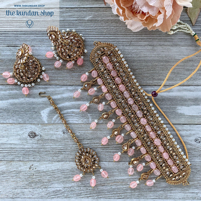 Irresistable - Light Pink, Necklace Sets - THE KUNDAN SHOP