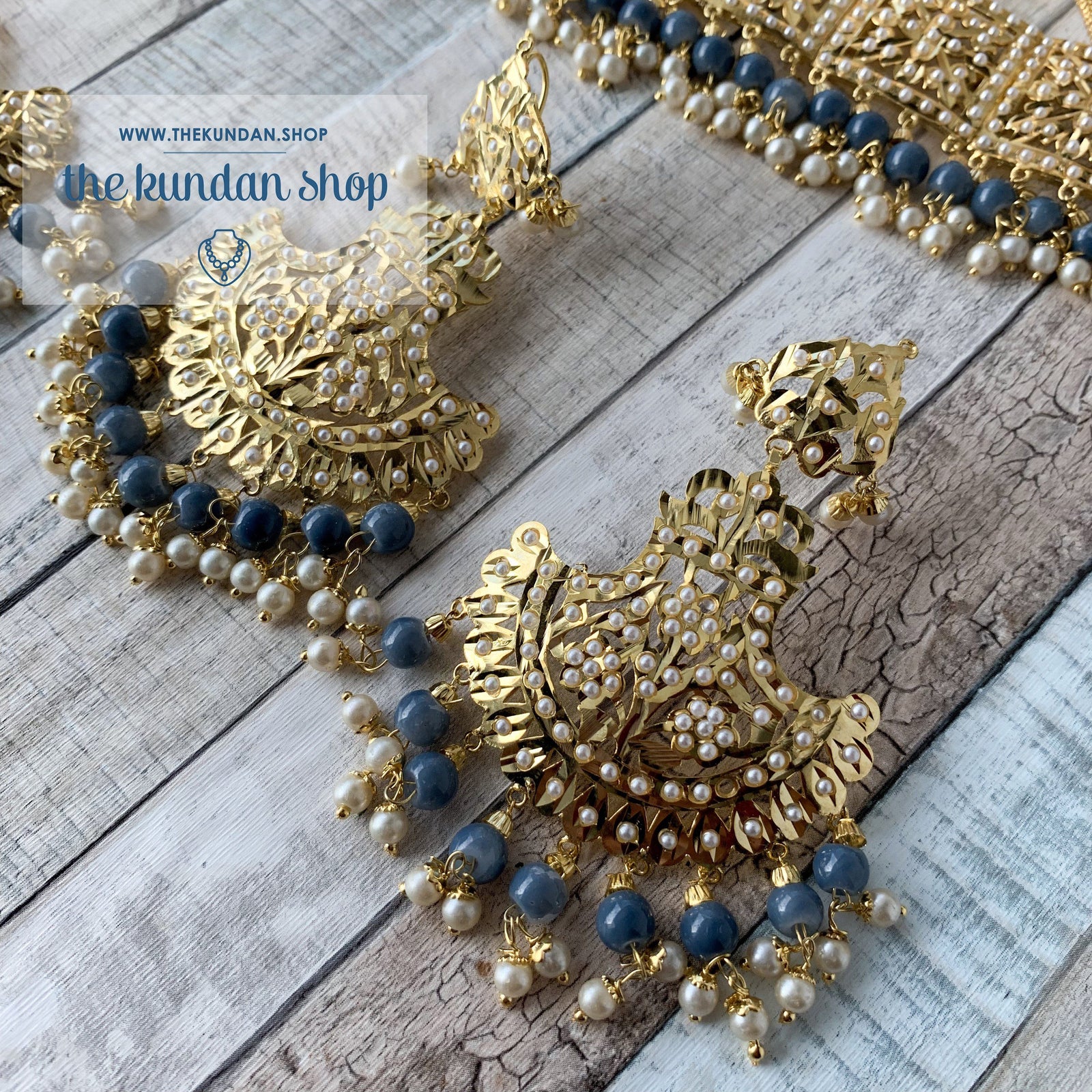 Classic & Timeless - Grey 2.0, Necklace Sets - THE KUNDAN SHOP