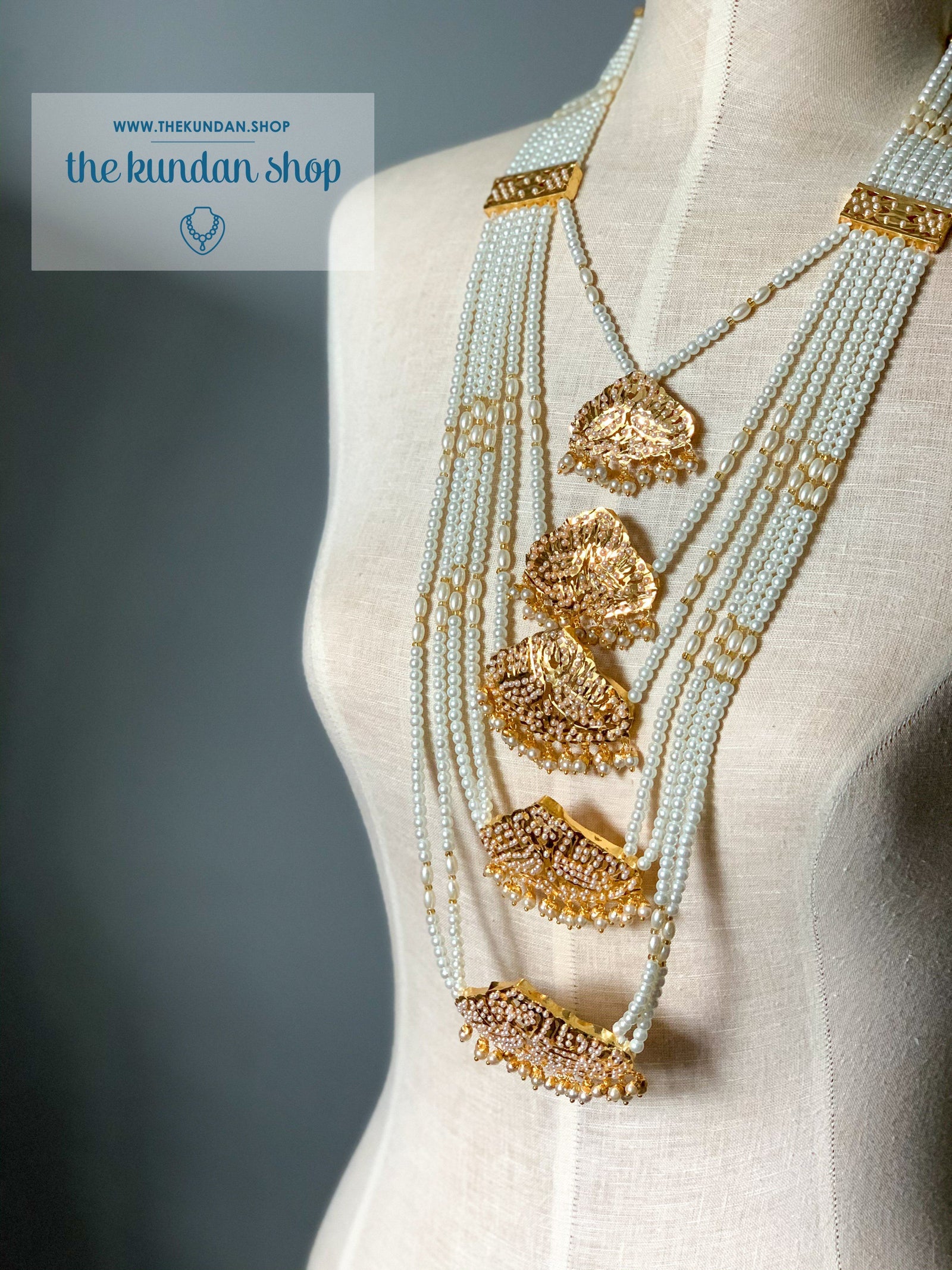 Jadau Multi Layer Haar Necklace Sets THE KUNDAN SHOP 