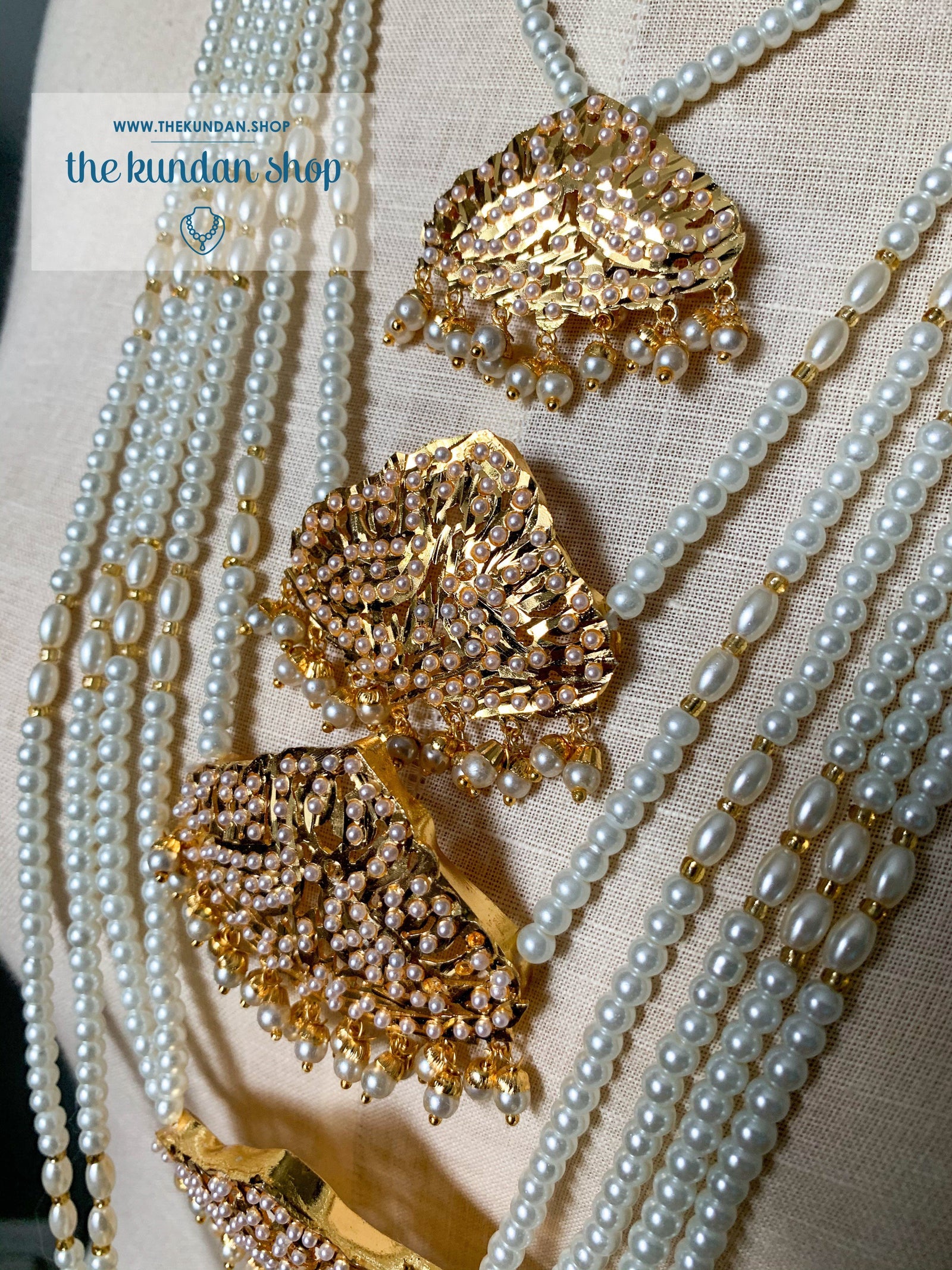 Jadau Multi Layer Haar Necklace Sets THE KUNDAN SHOP 