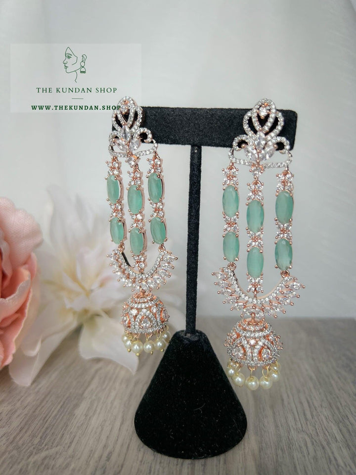Reserve Sparkle in Rose Gold Earrings THE KUNDAN SHOP 