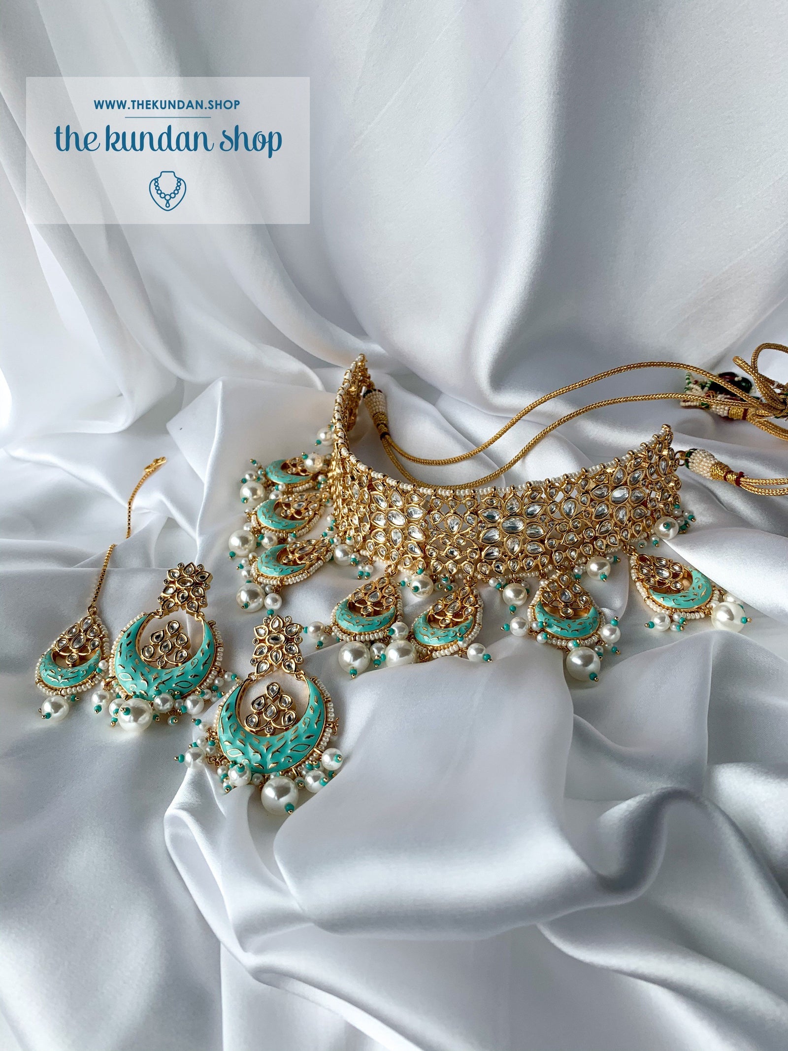 Blue Sunrise, Necklace Sets - THE KUNDAN SHOP