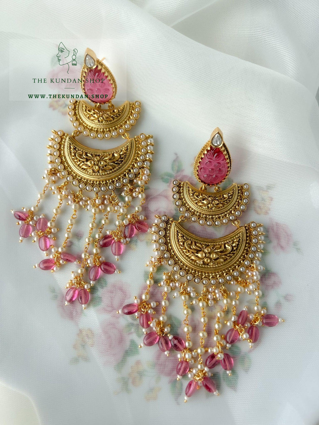 Glamour in Kundan Earrings THE KUNDAN SHOP Ruby 