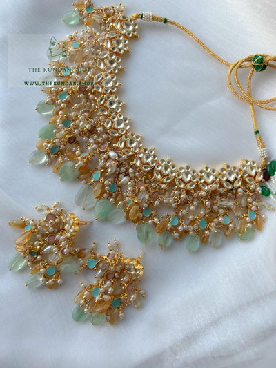 A Floral Pastel in Kundan Necklace Sets THE KUNDAN SHOP 