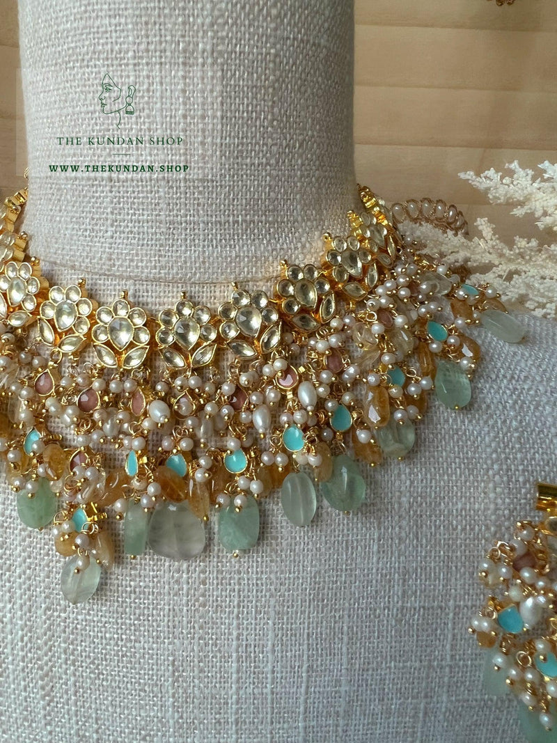 A Floral Pastel in Kundan Necklace Sets THE KUNDAN SHOP 