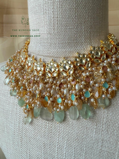 A Floral Pastel in Kundan Necklace Sets THE KUNDAN SHOP 