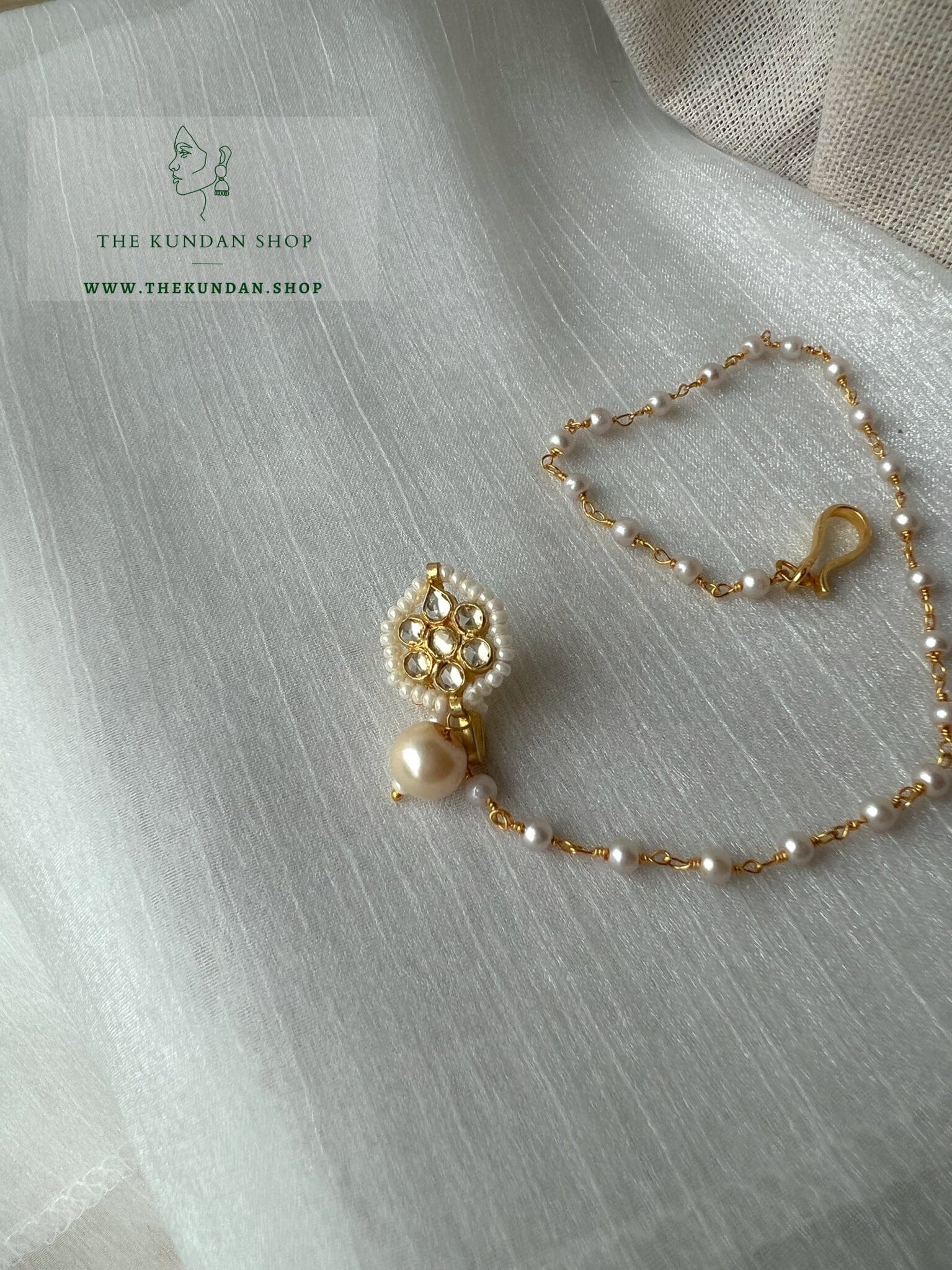 Blossom Kundan Nose Pin Naath THE KUNDAN SHOP 