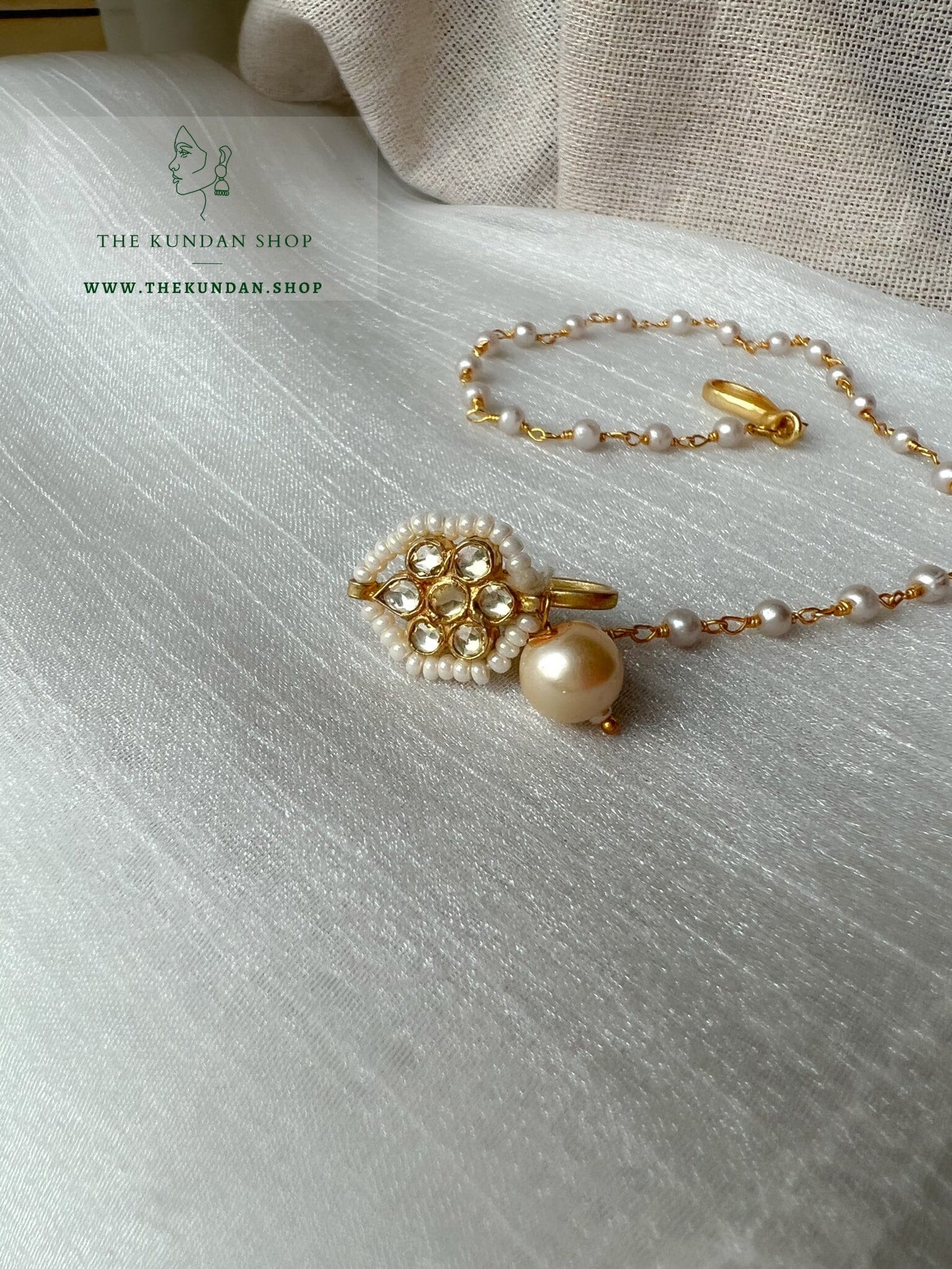 Blossom Kundan Nose Pin Naath THE KUNDAN SHOP 