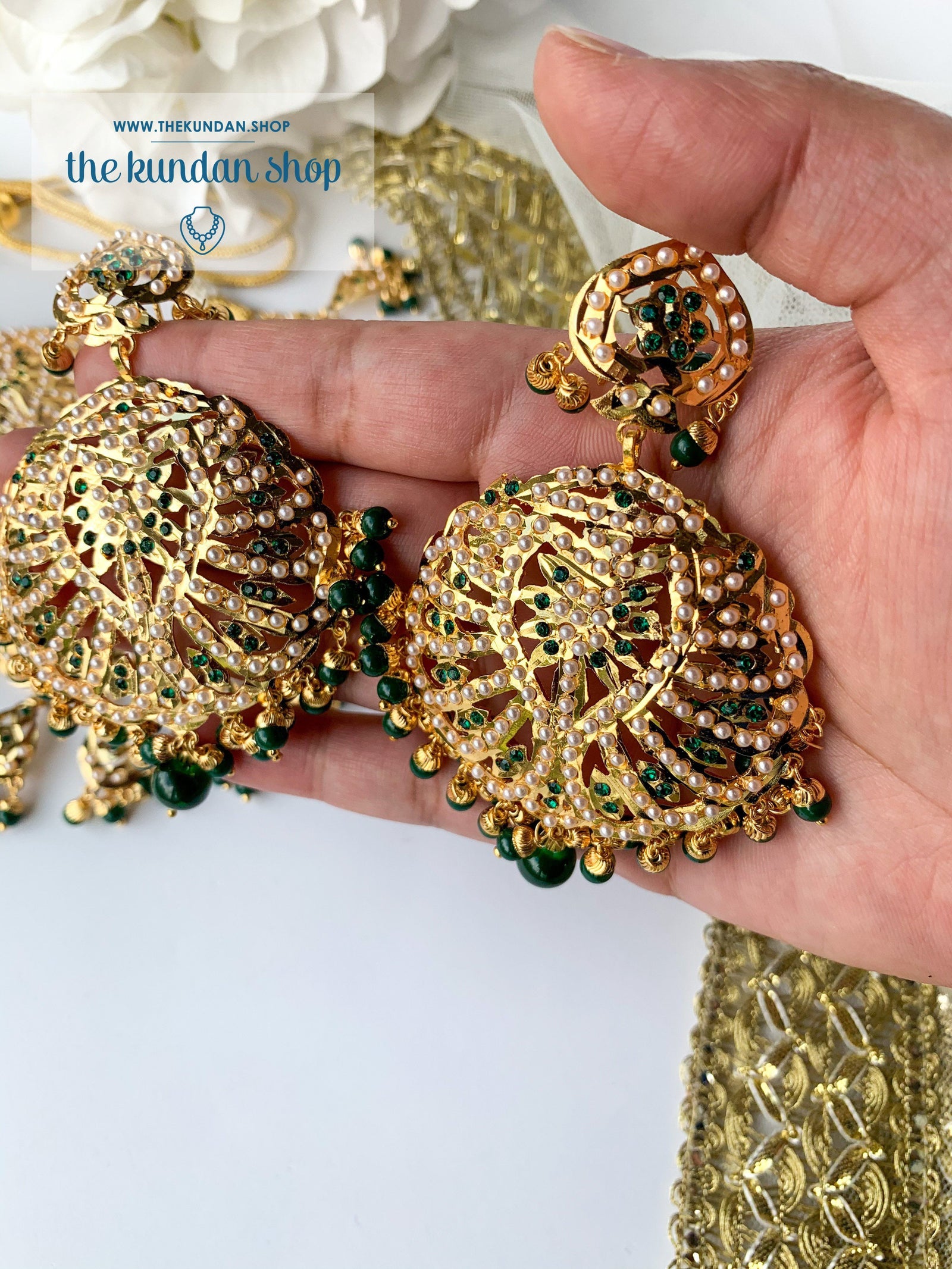 Smitten in Green, Necklace Sets - THE KUNDAN SHOP