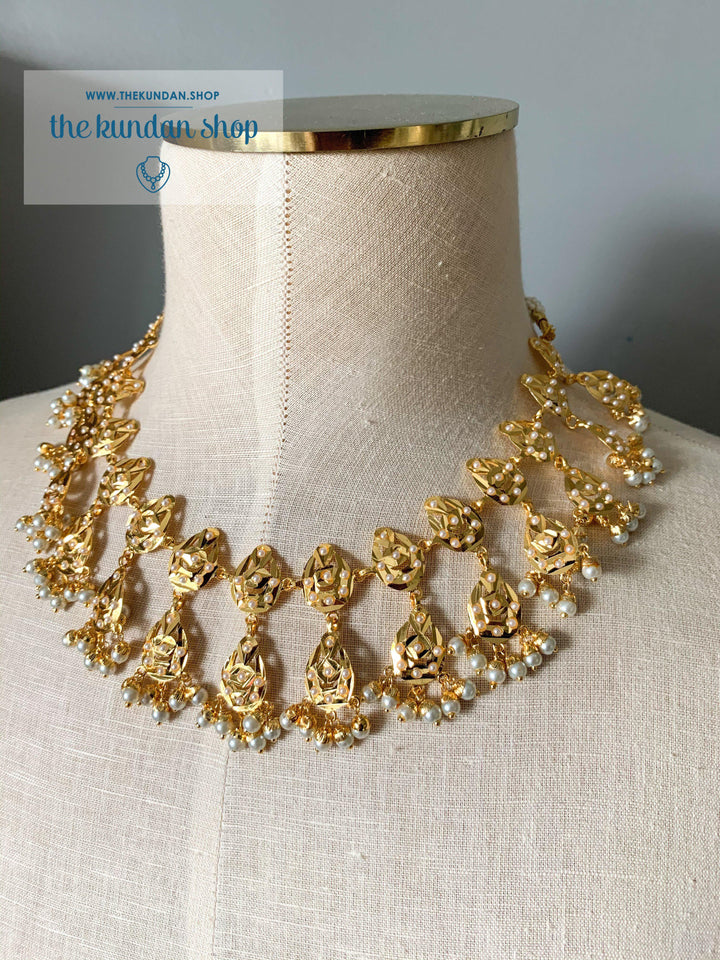 Smitten in Pearl, Necklace Sets - THE KUNDAN SHOP