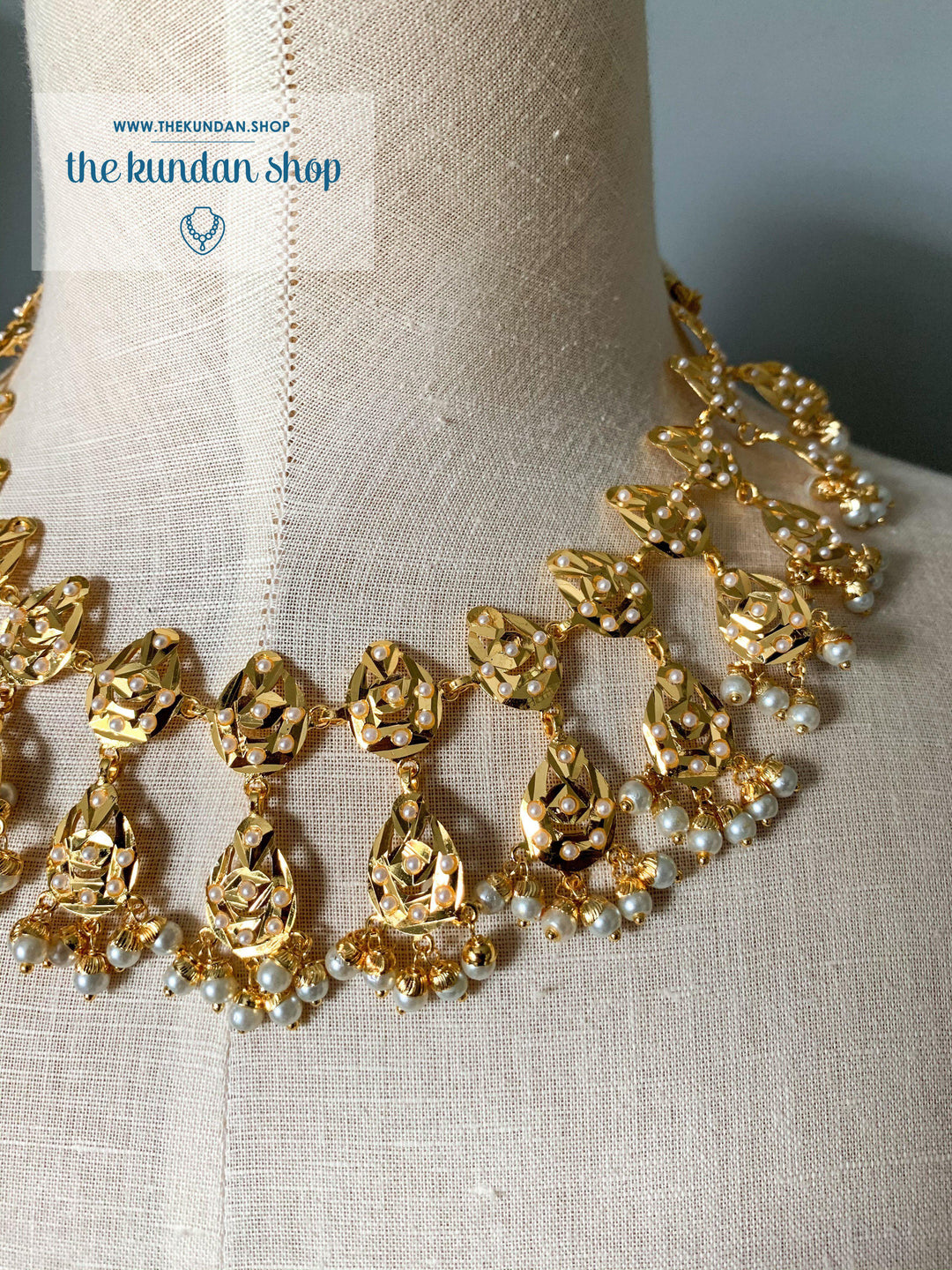 Smitten in Pearl, Necklace Sets - THE KUNDAN SHOP