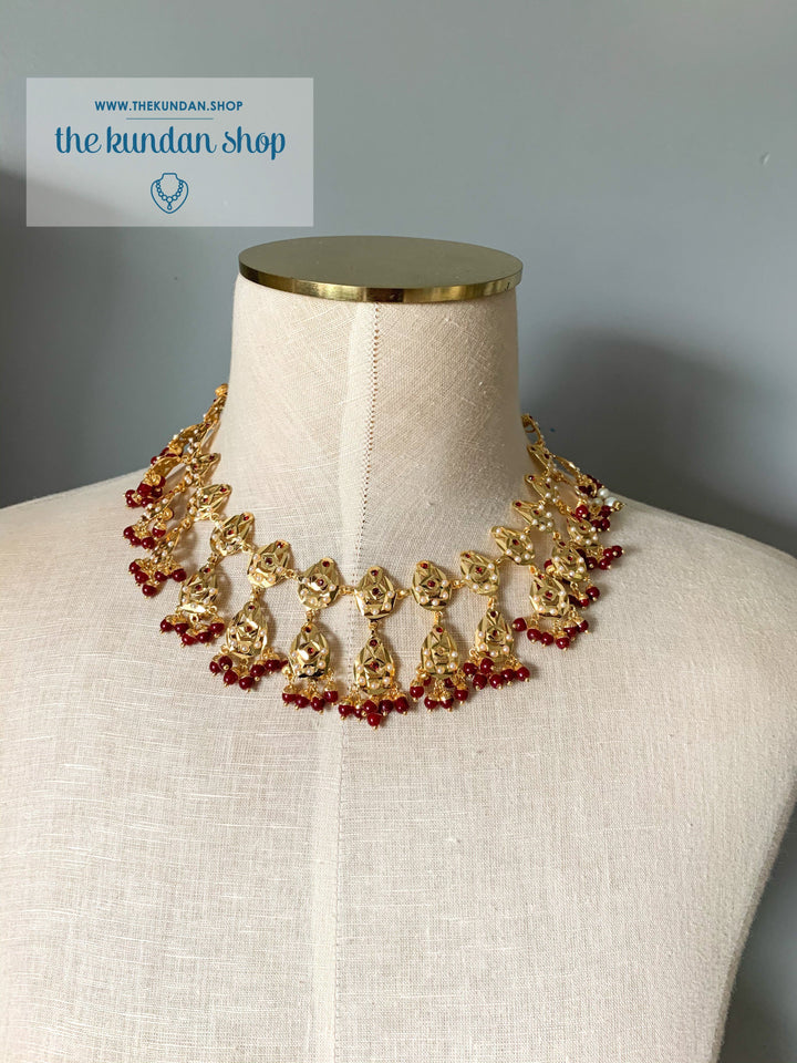Smitten in Ruby, Necklace Sets - THE KUNDAN SHOP