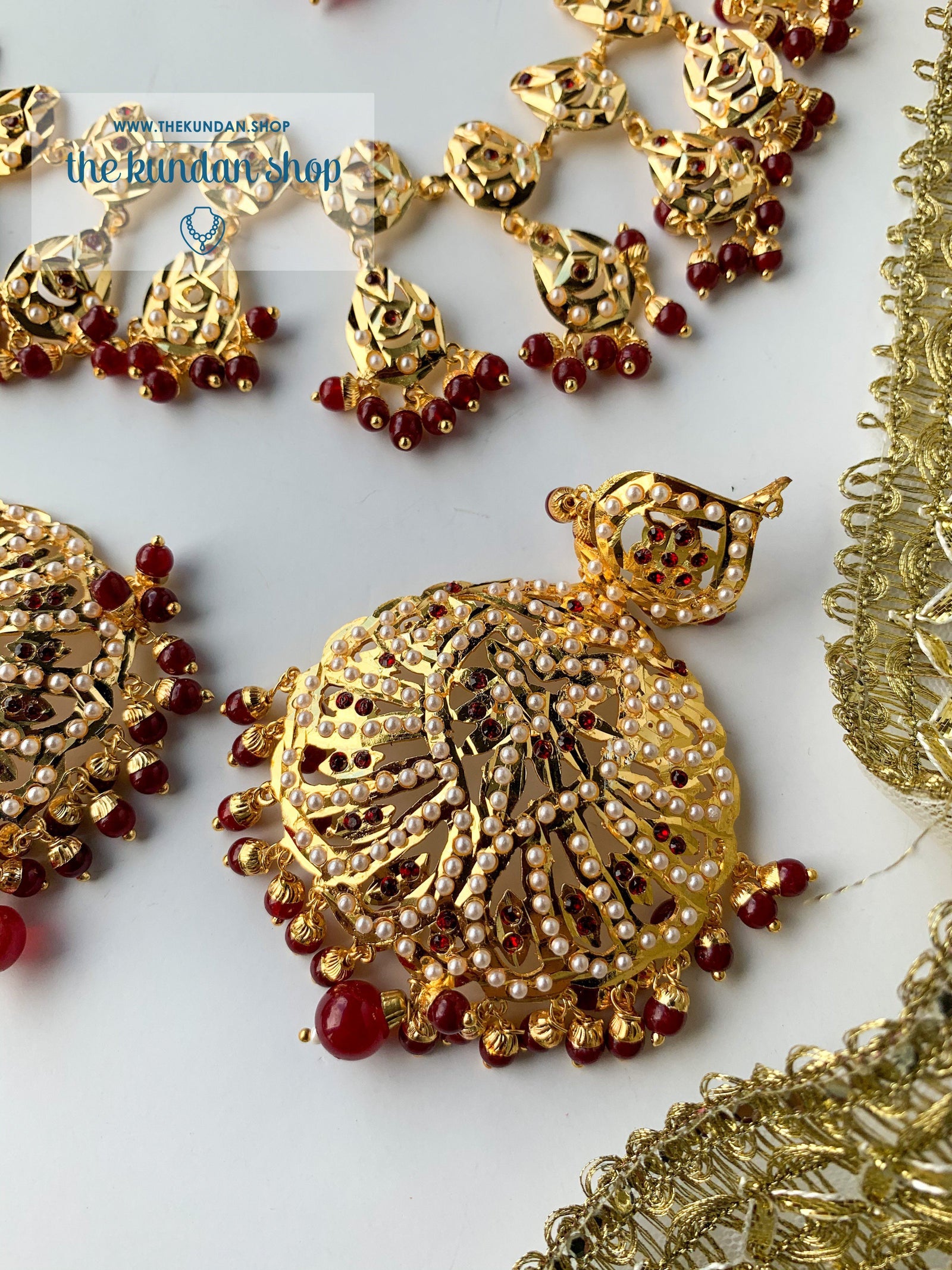 Smitten in Ruby, Necklace Sets - THE KUNDAN SHOP