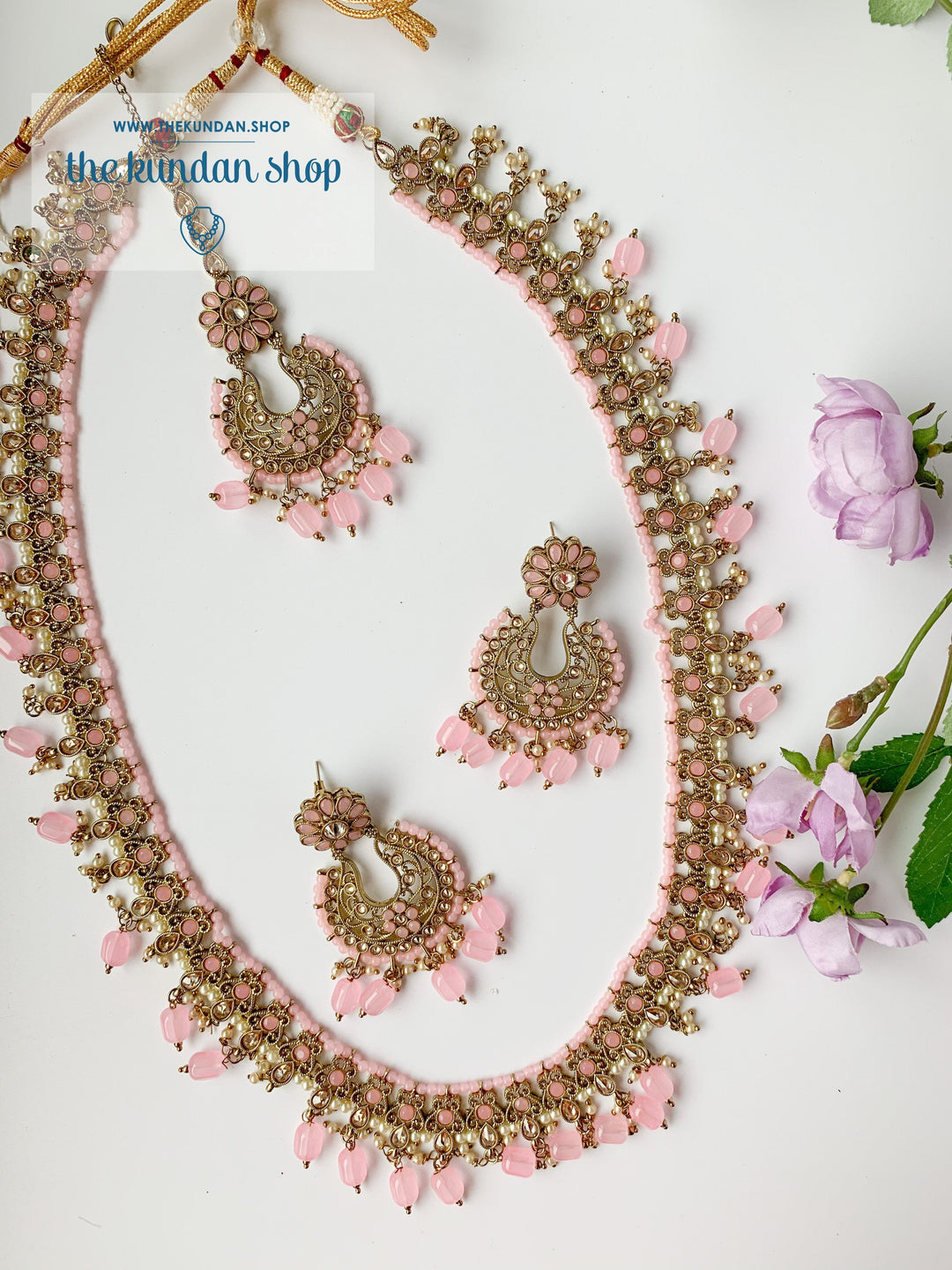 Sprightly in Light Pink Necklace Sets THE KUNDAN SHOP 