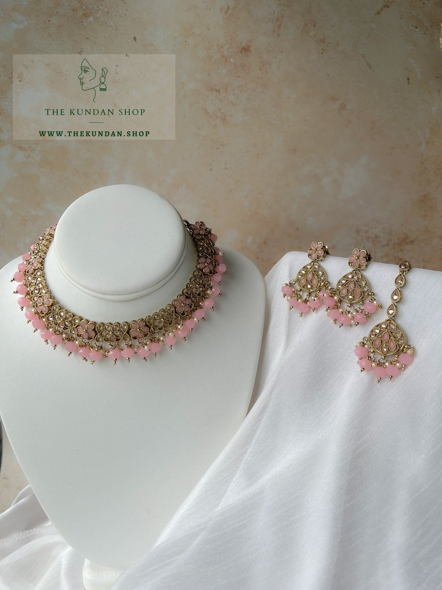 Imagine Polki in Light Pink Necklace Sets THE KUNDAN SHOP 
