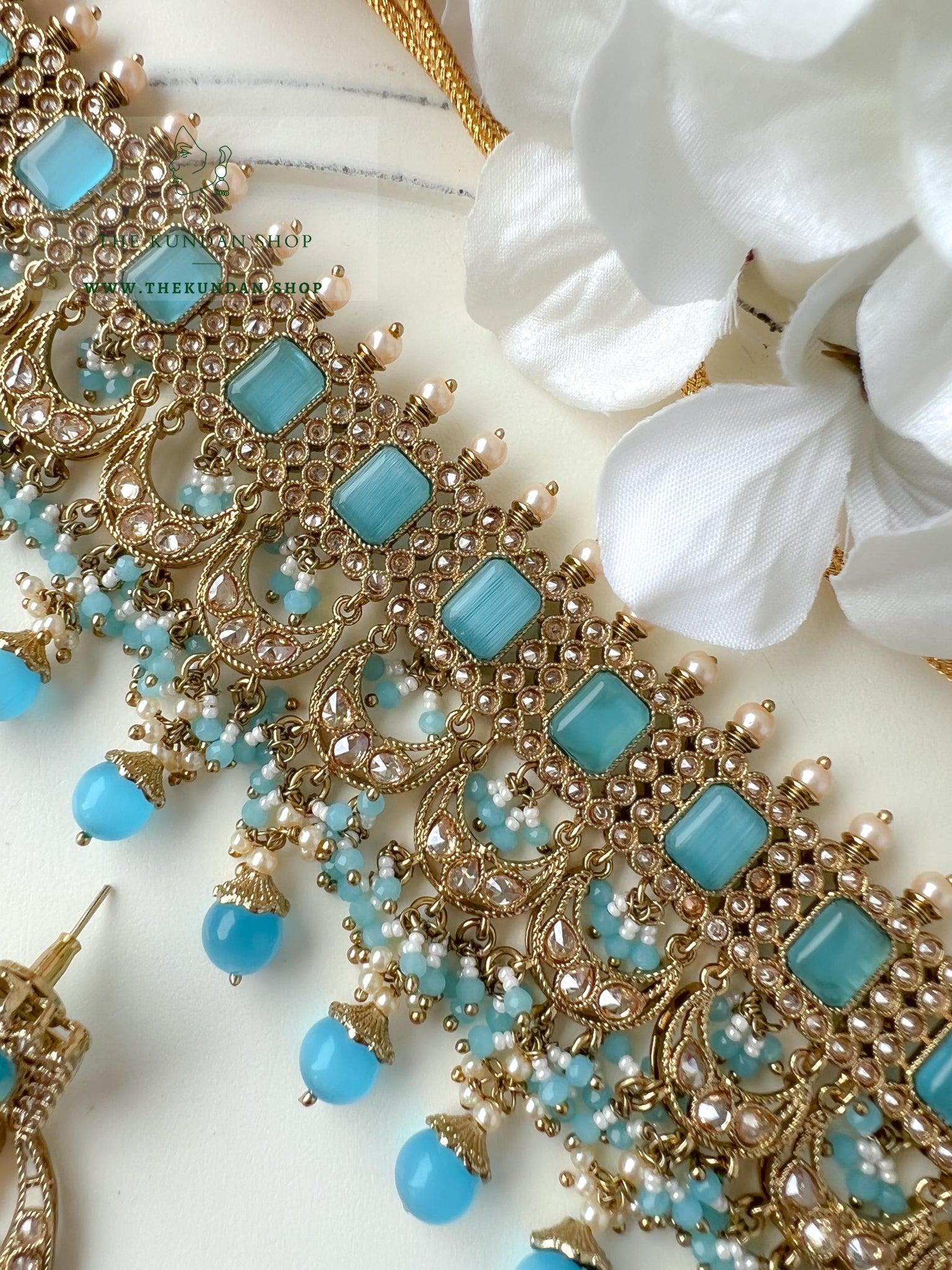 Love Always in Blue Necklace Sets THE KUNDAN SHOP 