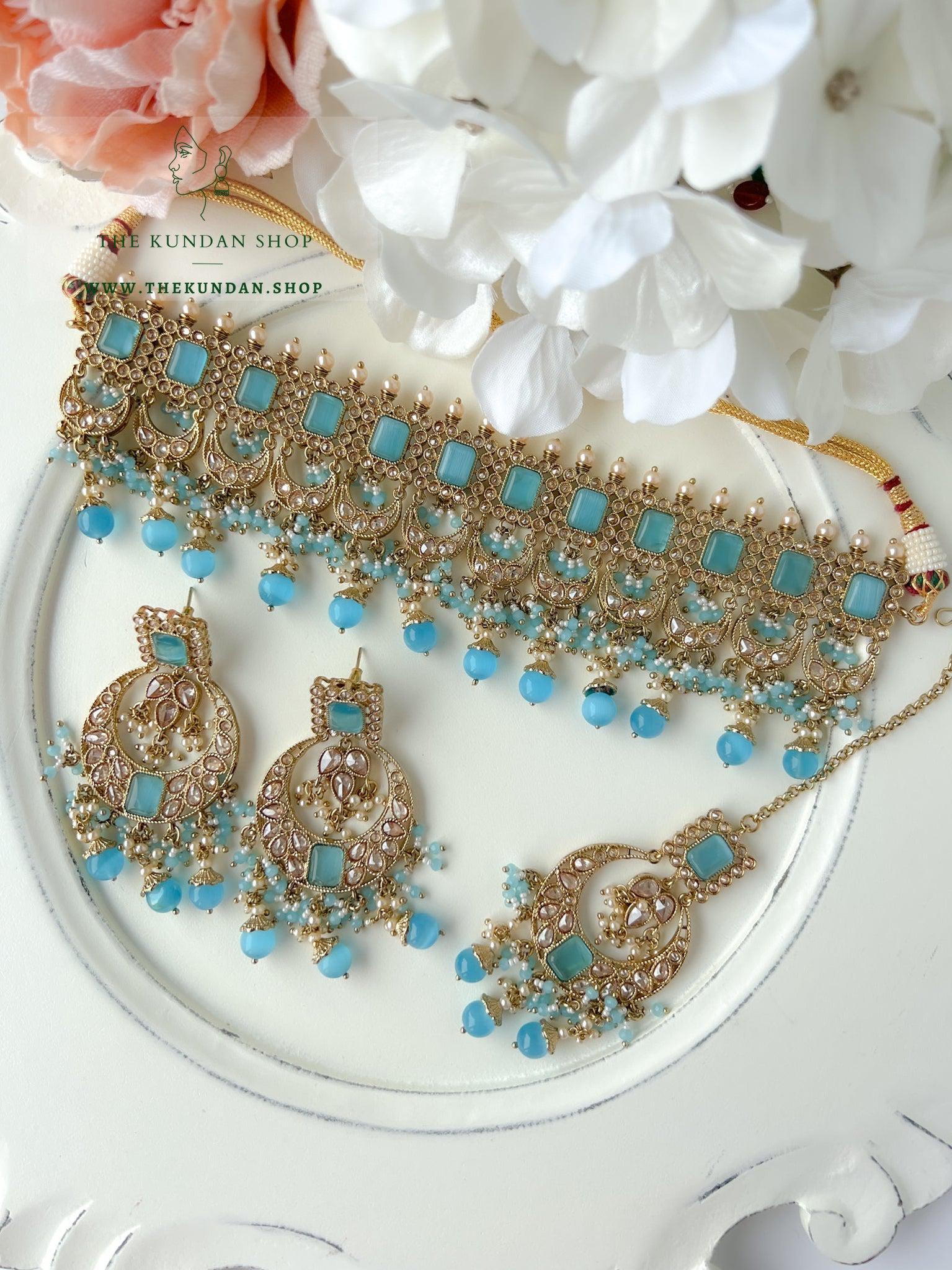 Love Always in Blue Necklace Sets THE KUNDAN SHOP 