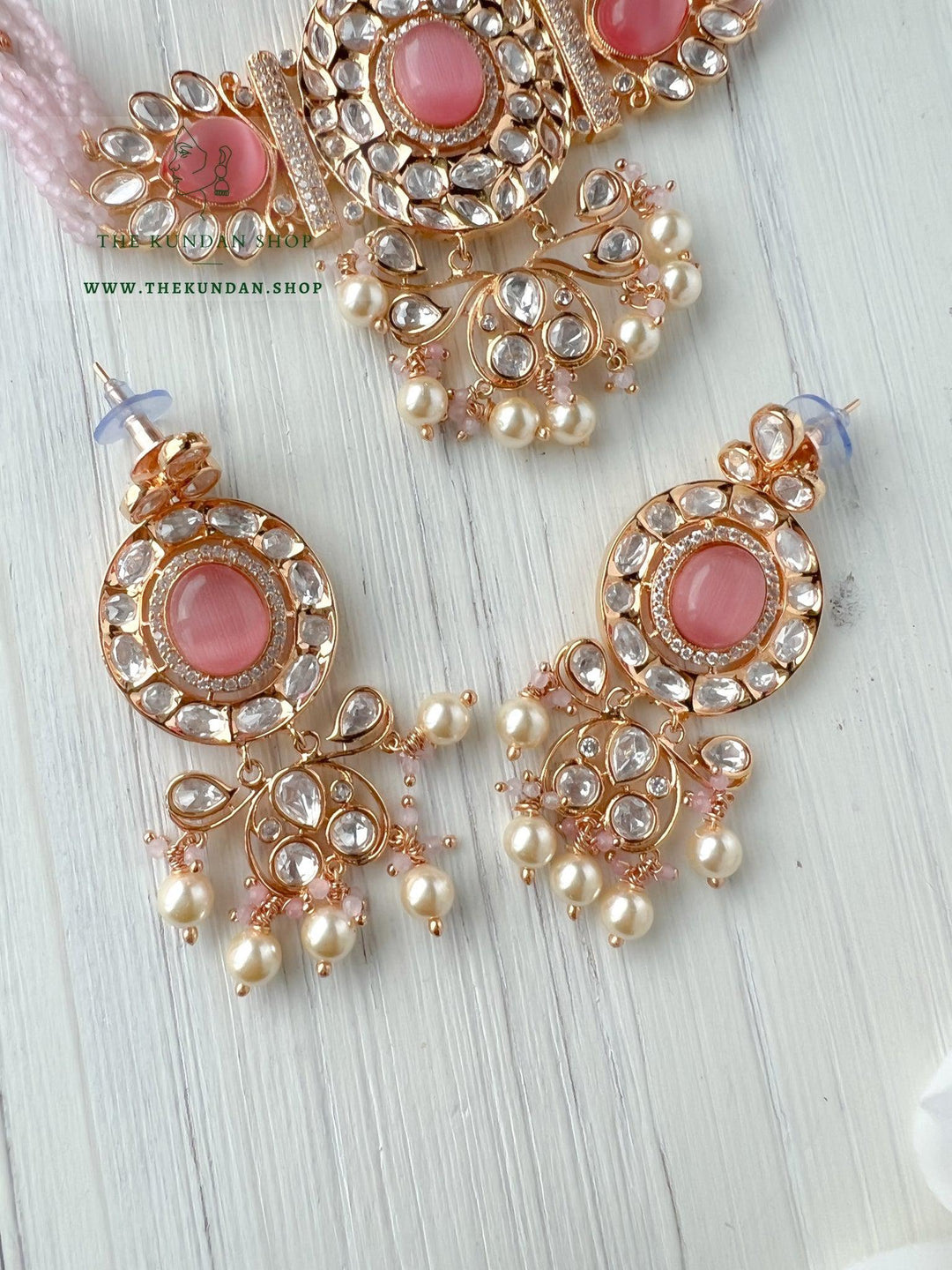 Idyllic Kundan in Pink Necklace Sets THE KUNDAN SHOP 